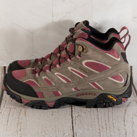 Merrell Women's Moab 2 Mid Wp Boulder Blush Boulder/Blush Size 12 M - Picture 5 of 15